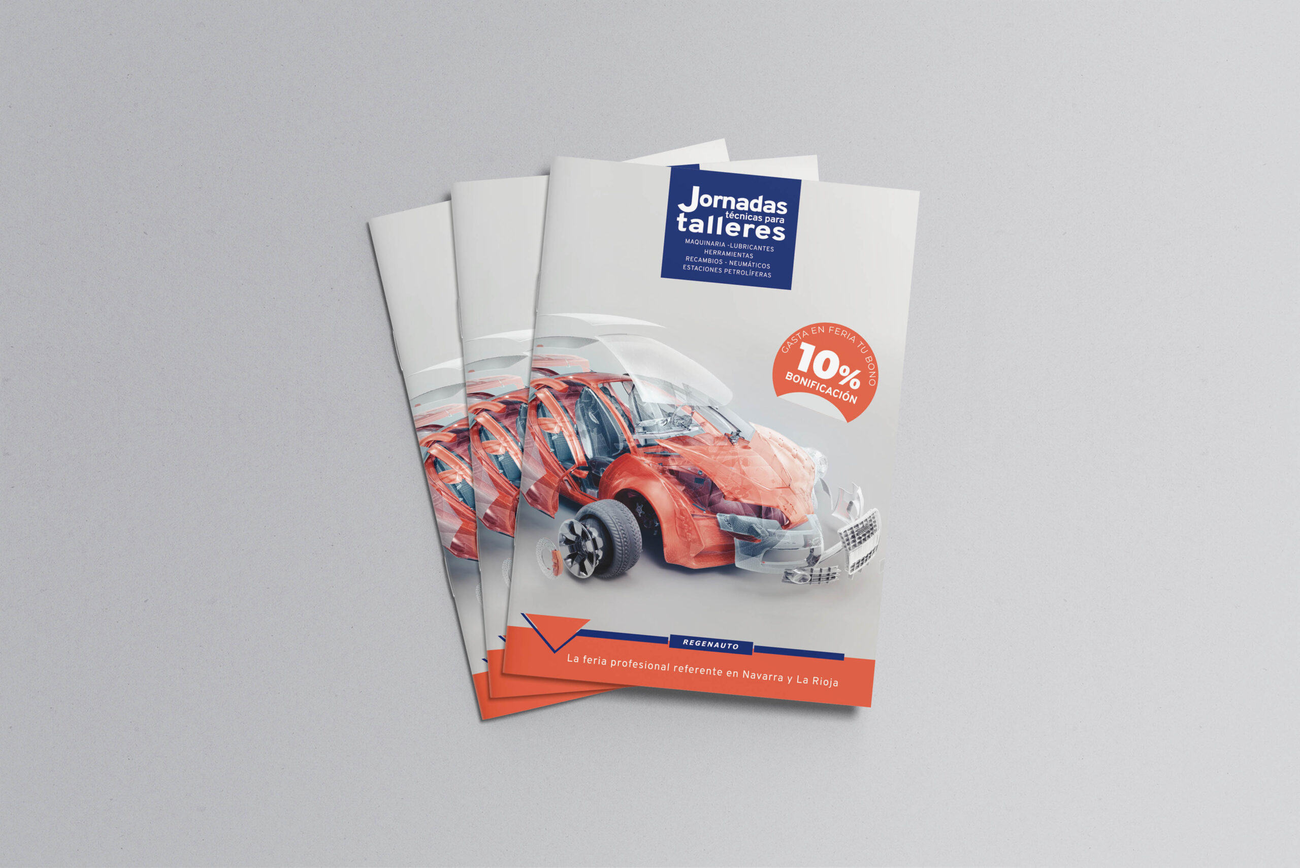 diseñador y publicista maqueta folleto para Regenauto
