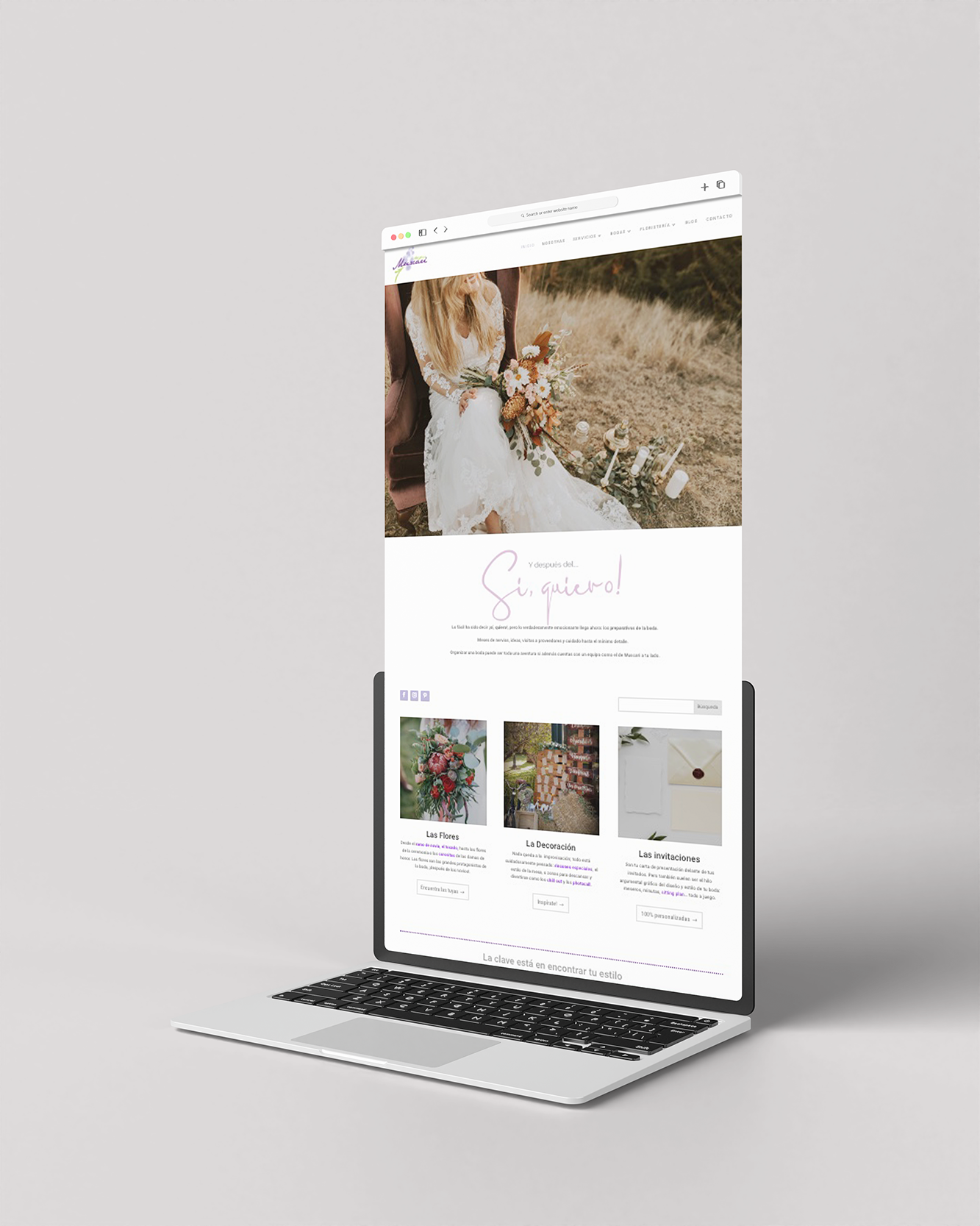 maqueta web floristeria muscari