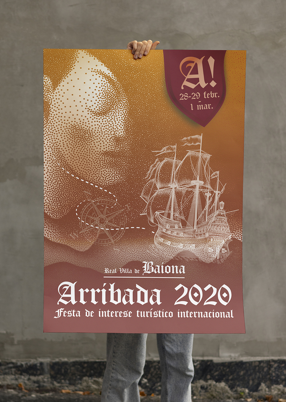 diseñador y publicista diseña cartel informativo para Fiesta Arribada