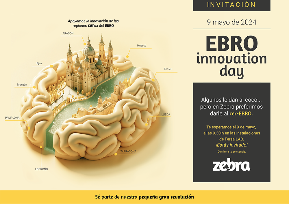 cerebro deseñado por un diseñador gráfico con la basílica del pilar