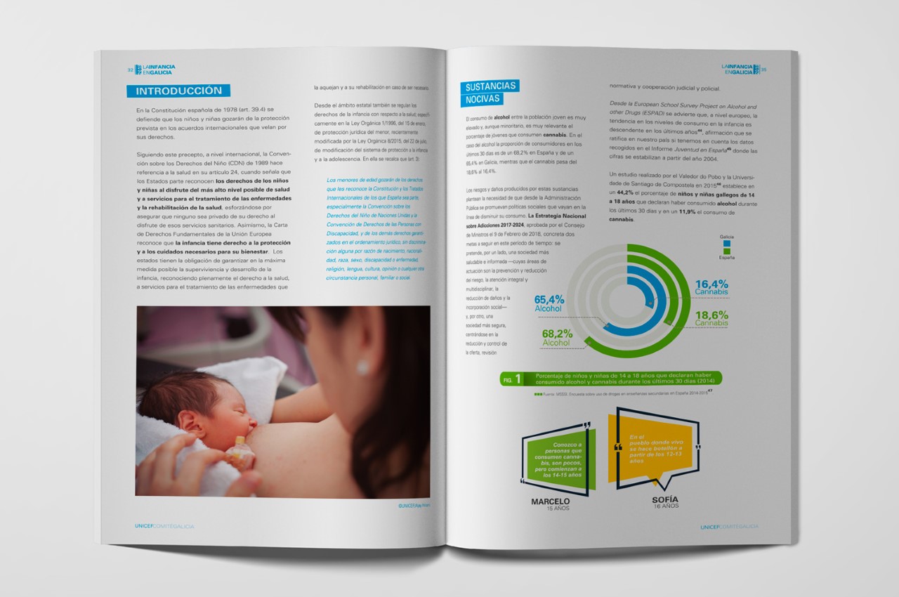 libro unicef maquetado por diseñador gráfico en Pamplona