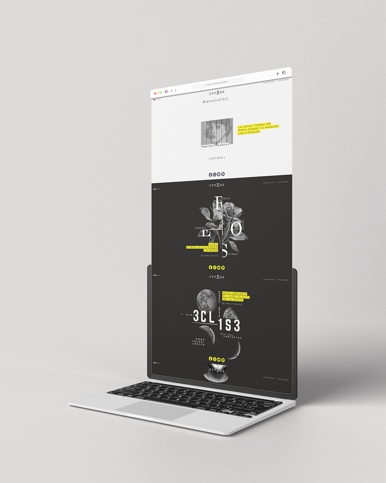 maqueta web floristeria Cyfer